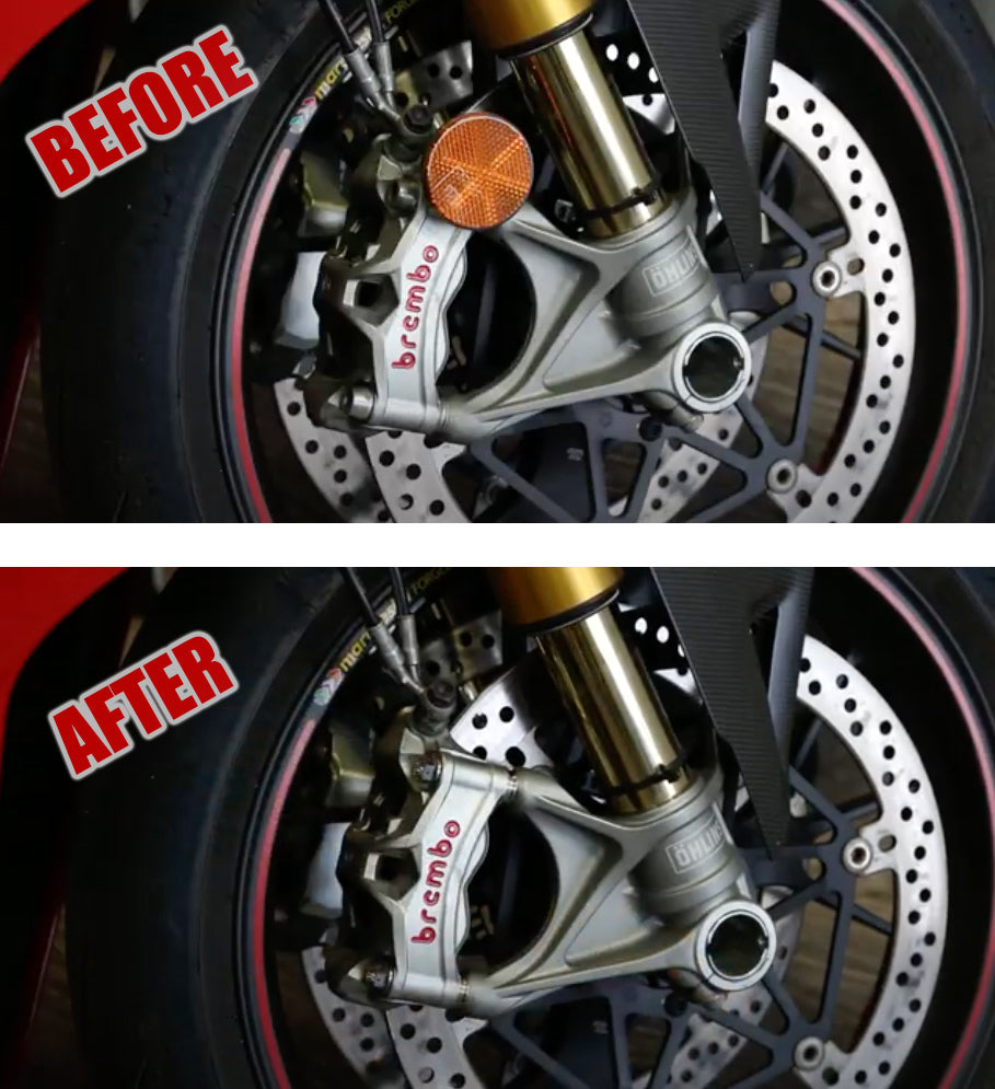 V4Evo Titanium Caliper Spacers - Panigale, Monster, Multistrada, and more!